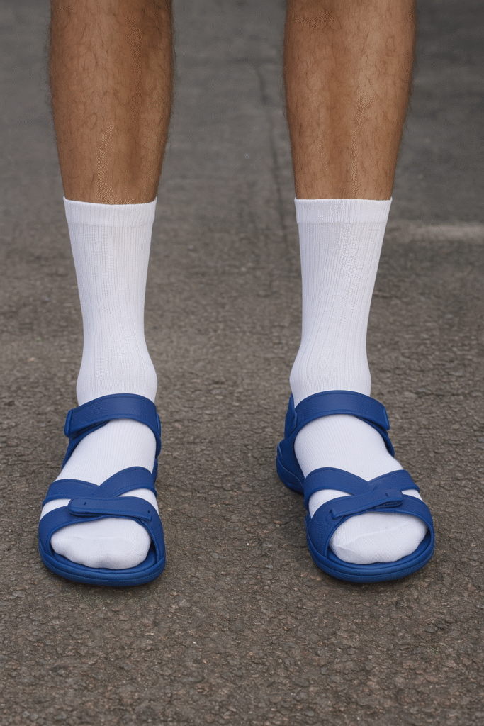 Chanclas y calcetines